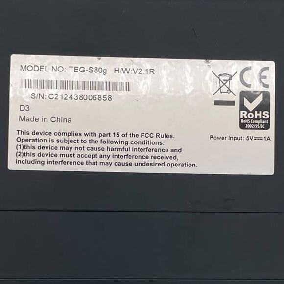 TRENDnet 8-Port Unmanaged Gigabit Desktop Metal Switch, Ethernet Splitter - Picture 5 of 5